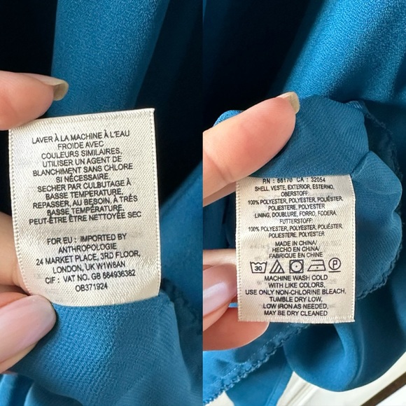 Anthropology HD in Paris Royal Blue Dress Size 8 NWT - Picture 10 of 11